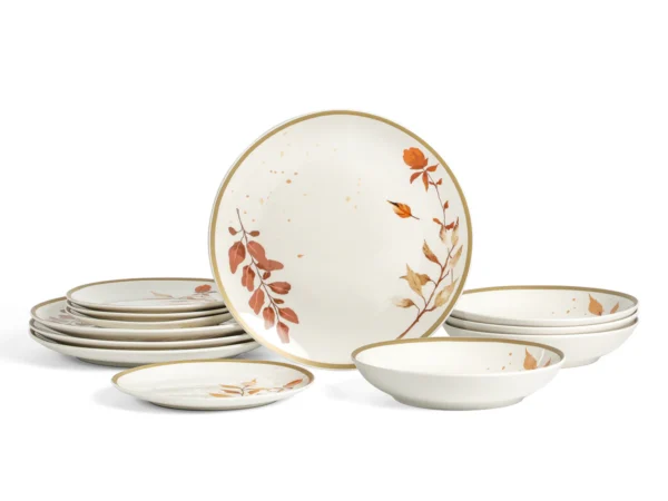 Maple Porcelain Dinnerware Set - White
