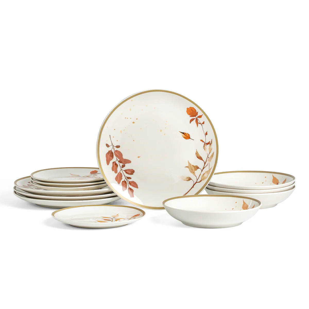 Maple Porcelain Dinnerware Set - White