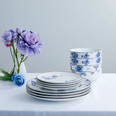 Porcelain Dinnerware Set - Blue