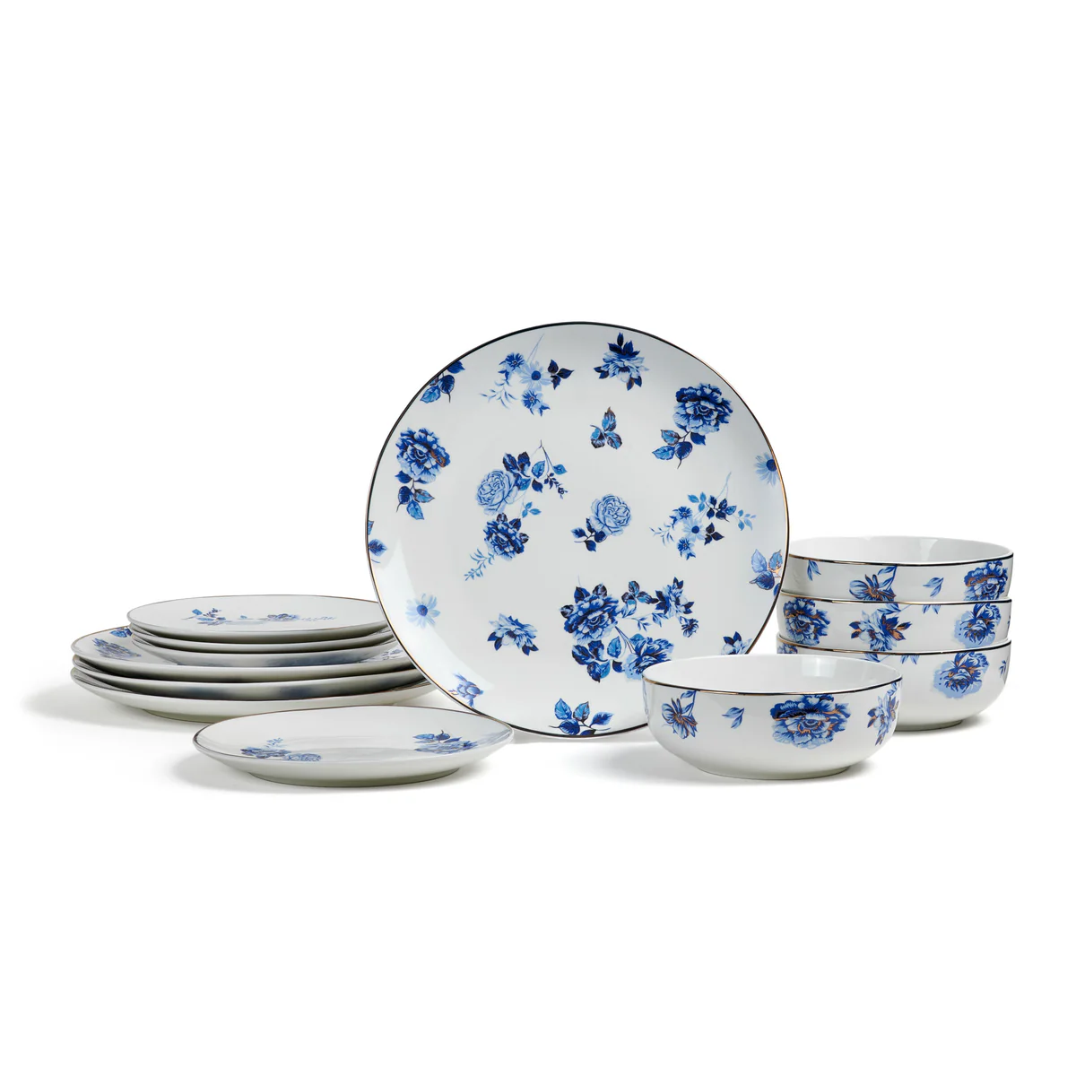 Porcelain Dinnerware Set - Blue