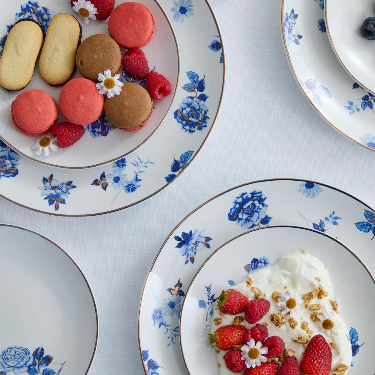 Porcelain Dinnerware Set - Blue