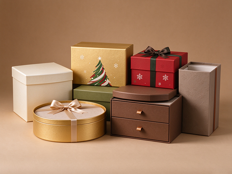 different gift boxes